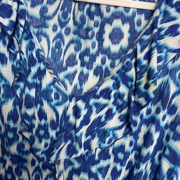 5 for $25🔥JMS Blue Floral Paisley Tie Dye Maxi Summer Dress 4X (26W/28W) - Picture 4 of 7